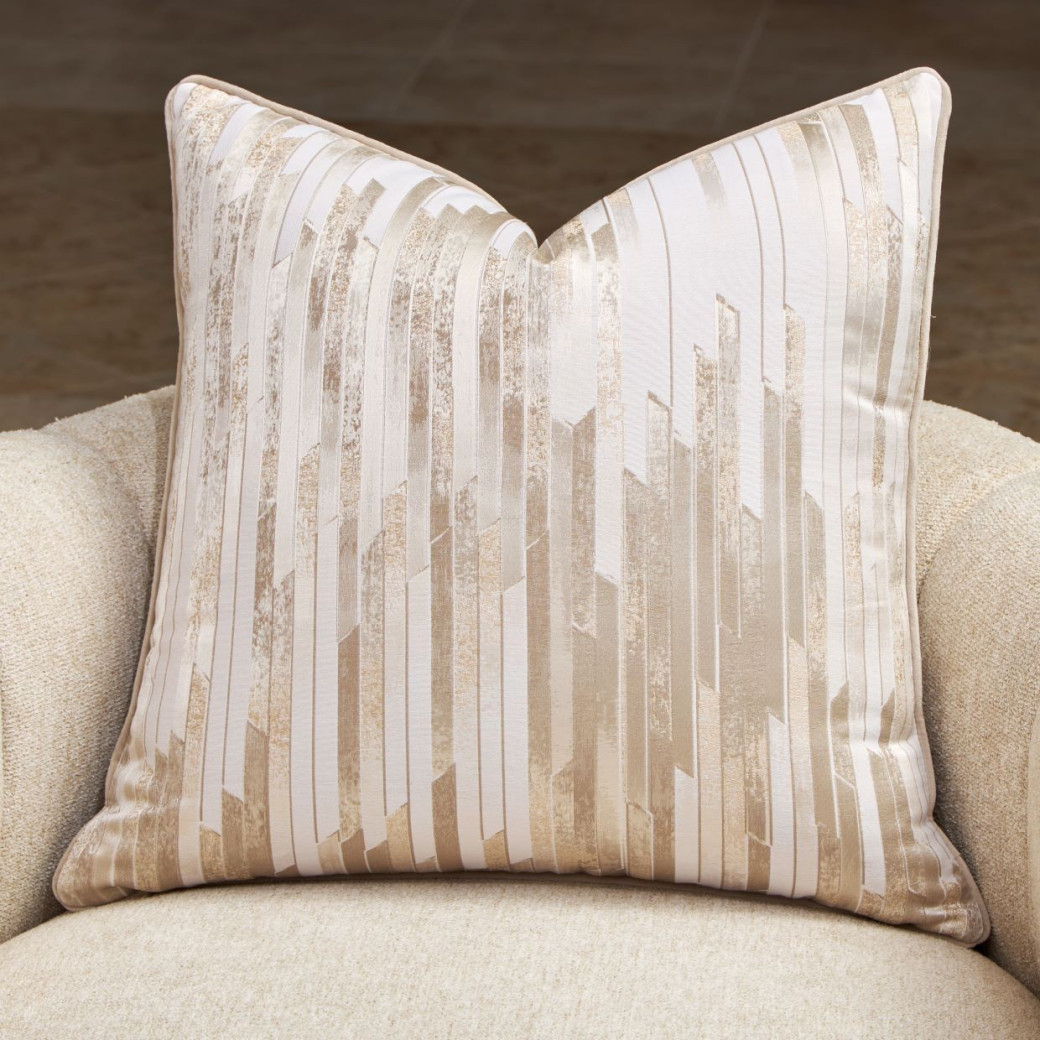 Matching Accent Chair Light Champagne Scotts Square Collection by Michael Amini 9097835-CNSLK-124