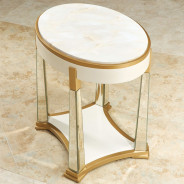 End Table Light Champagne Scotts Square Collection by Michael Amini  9097202-124