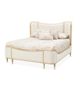 Queen Upholstered Bed Camellia Field Caramel Collection By Michael Amini 9090000EK3-134