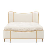 Queen Upholstered Bed Camellia Field Caramel Collection By Michael Amini 9090000EK3-134