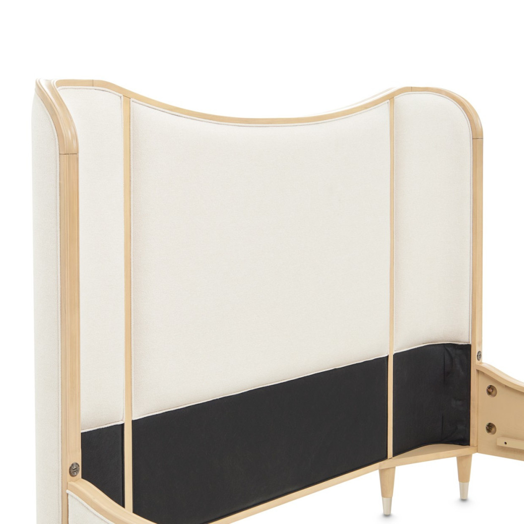 Queen Upholstered Bed Camellia Field Caramel Collection By Michael Amini 9090000EK3-134