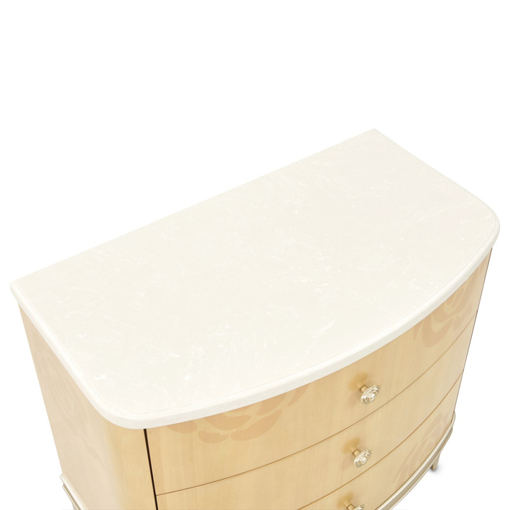 Queen Upholstered Bed Camellia Field Caramel Collection By Michael Amini 9090000EK3-134