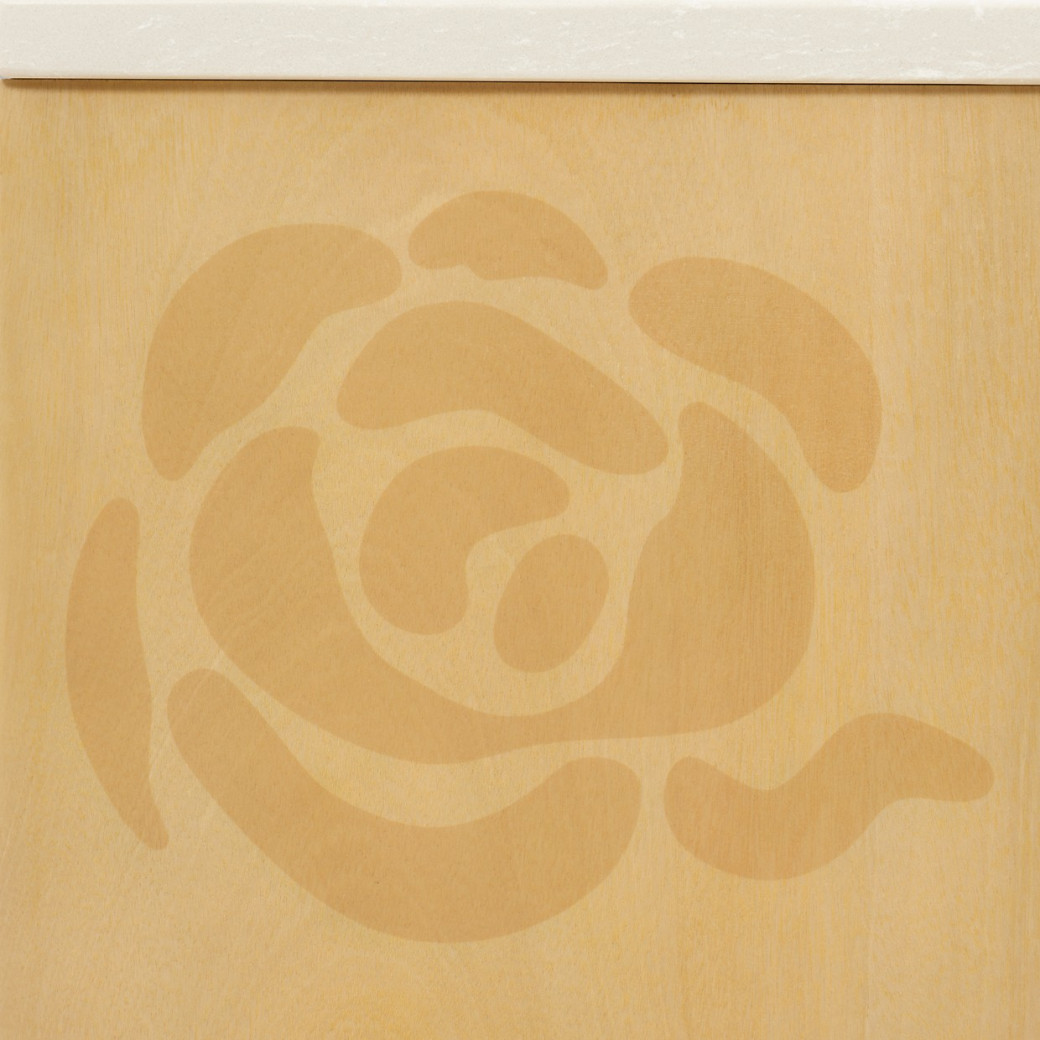 Queen Upholstered Bed Camellia Field Caramel Collection By Michael Amini 9090000EK3-134