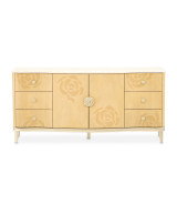 Queen Upholstered Bed Camellia Field Caramel Collection By Michael Amini 9090000EK3-134
