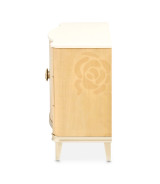 Queen Upholstered Bed Camellia Field Caramel Collection By Michael Amini 9090000EK3-134