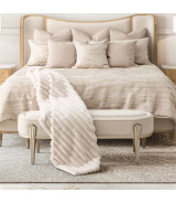 Queen Upholstered Bed Camellia Field Caramel Collection By Michael Amini 9090000EK3-134