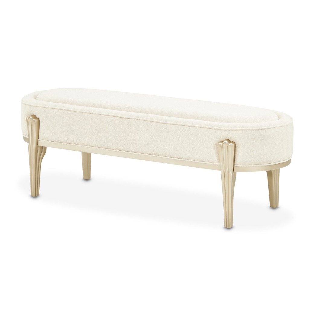Queen Upholstered Bed Camellia Field Caramel Collection By Michael Amini 9090000EK3-134