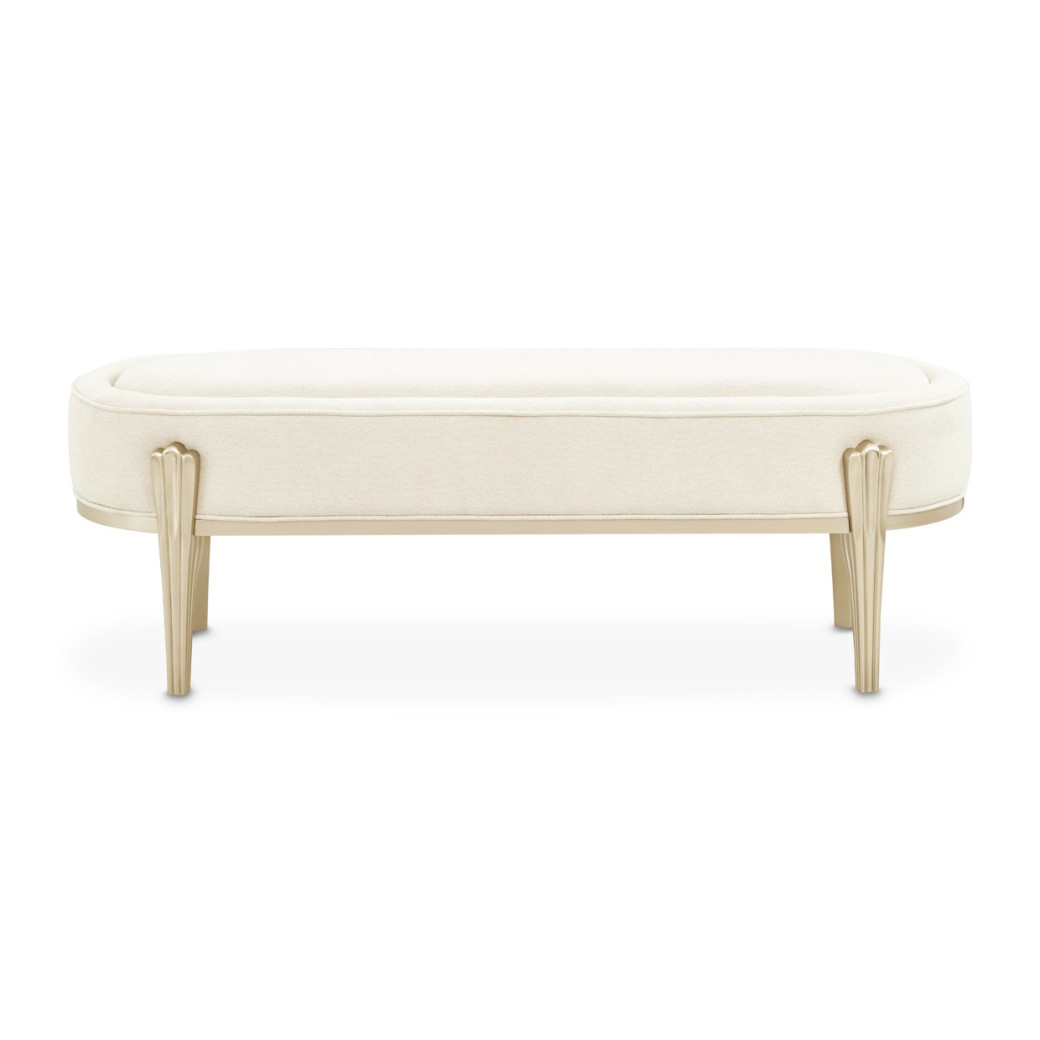 Queen Upholstered Bed Camellia Field Caramel Collection By Michael Amini 9090000EK3-134