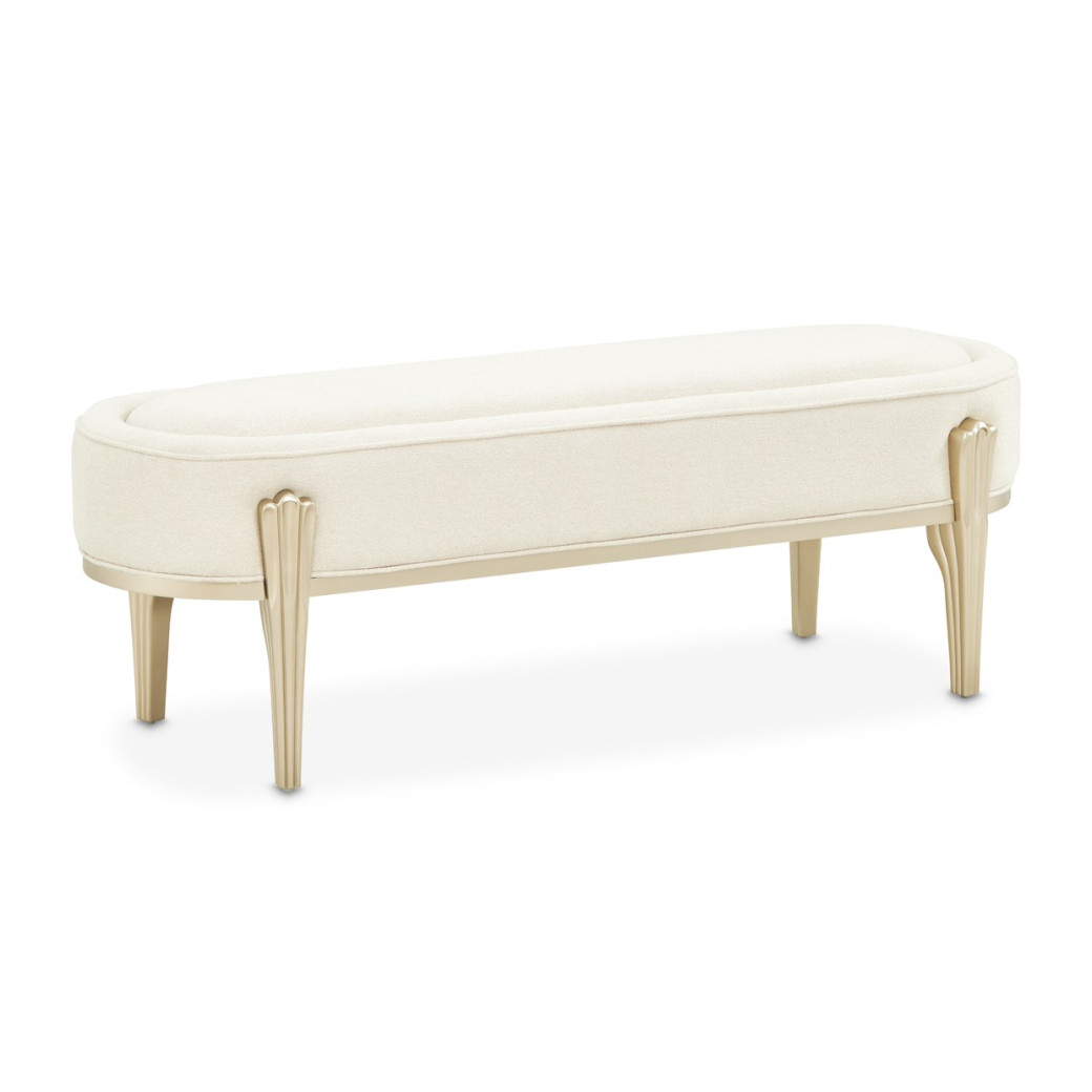 Queen Upholstered Bed Camellia Field Caramel Collection By Michael Amini 9090000EK3-134