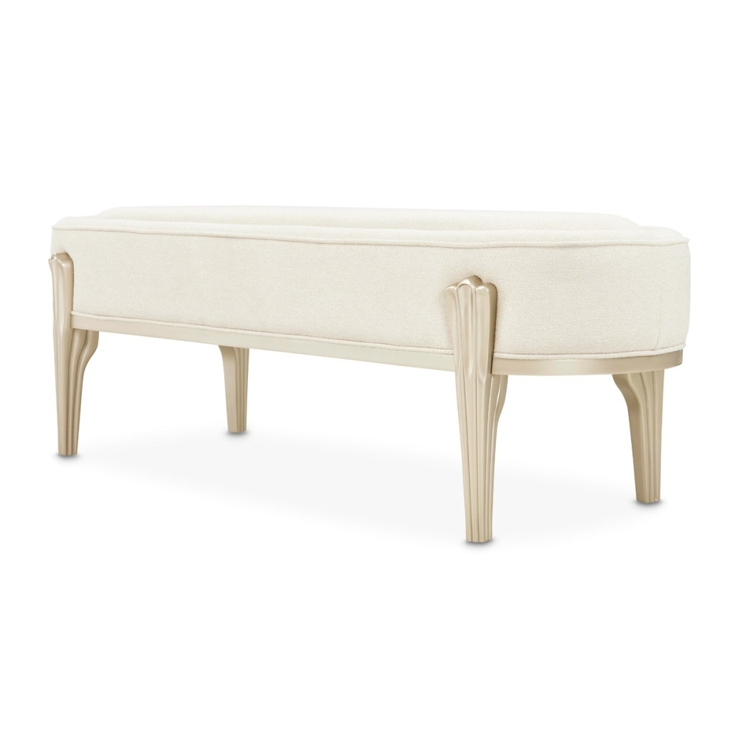 Queen Upholstered Bed Camellia Field Caramel Collection By Michael Amini 9090000EK3-134