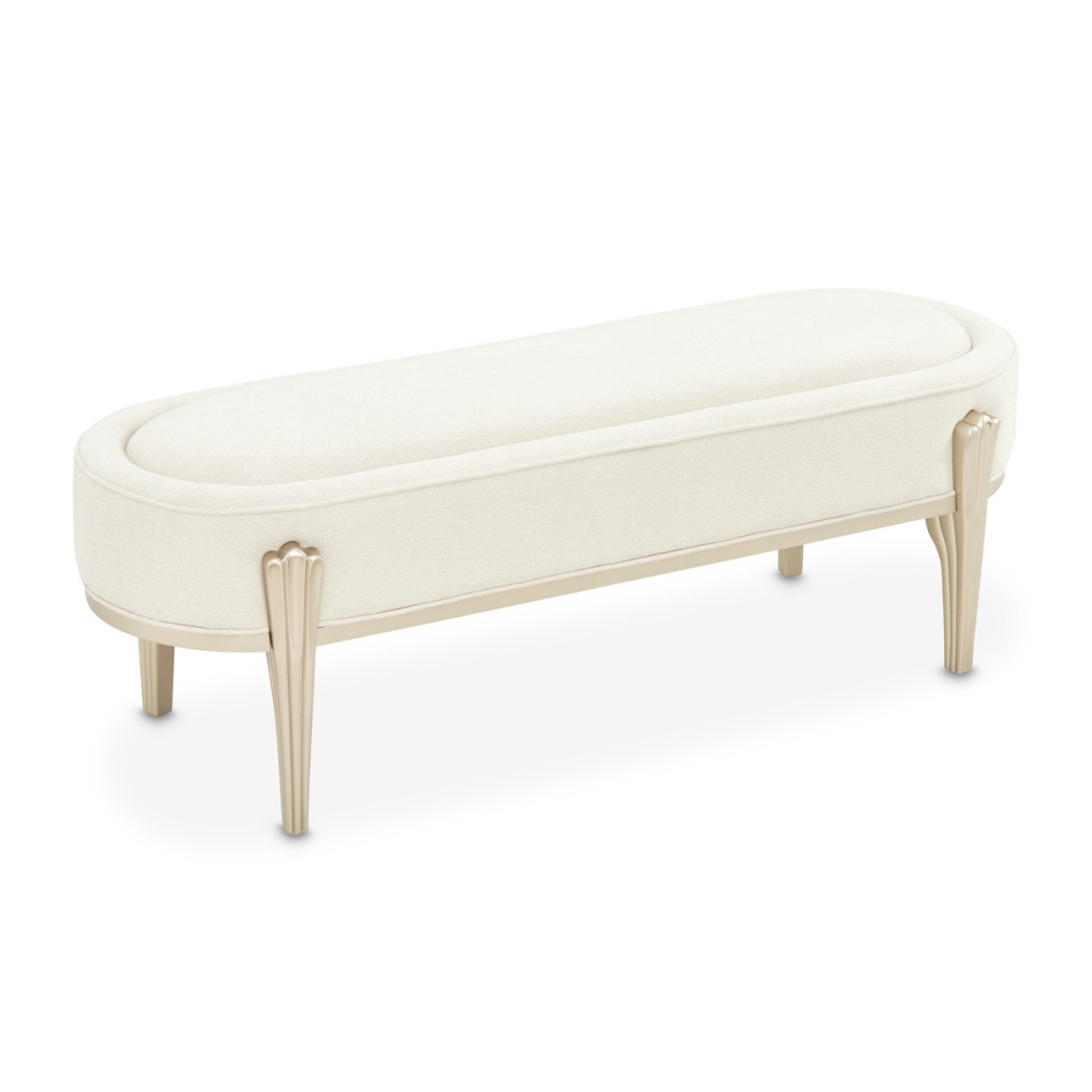 Queen Upholstered Bed Camellia Field Caramel Collection By Michael Amini 9090000EK3-134
