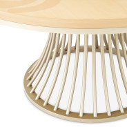 5PC Round Dining Table Camellia Field Caramel Collection By Michael Amini 9090001-134