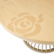 5PC Round Dining Table Camellia Field Caramel Collection By Michael Amini 9090001-134