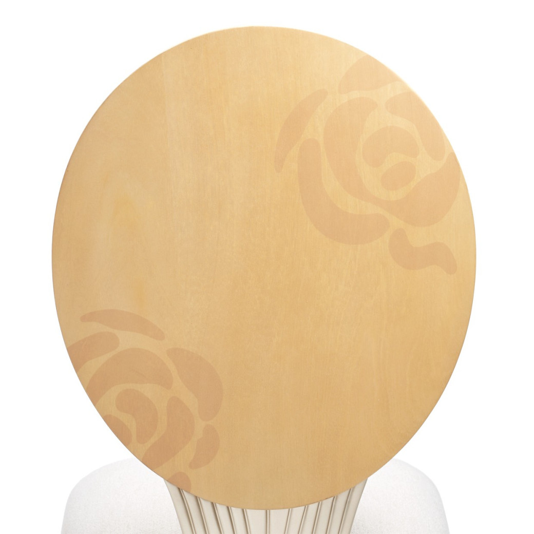 5PC Round Dining Table Camellia Field Caramel Collection By Michael Amini 9090001-134