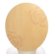 5PC Round Dining Table Camellia Field Caramel Collection By Michael Amini 9090001-134