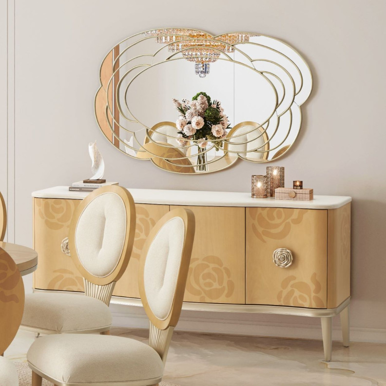 Camellia Field Sideboard Caramel Collection By Michael Amini 9090007SA-134