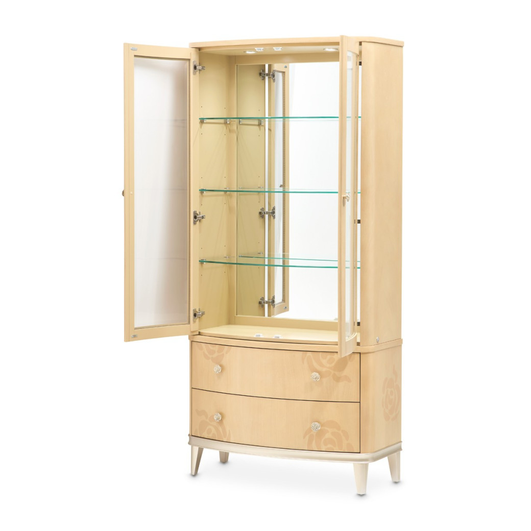 Camellia Field Display Cabinet 2pc Caramel Collection by Michael Amini  9090209-134