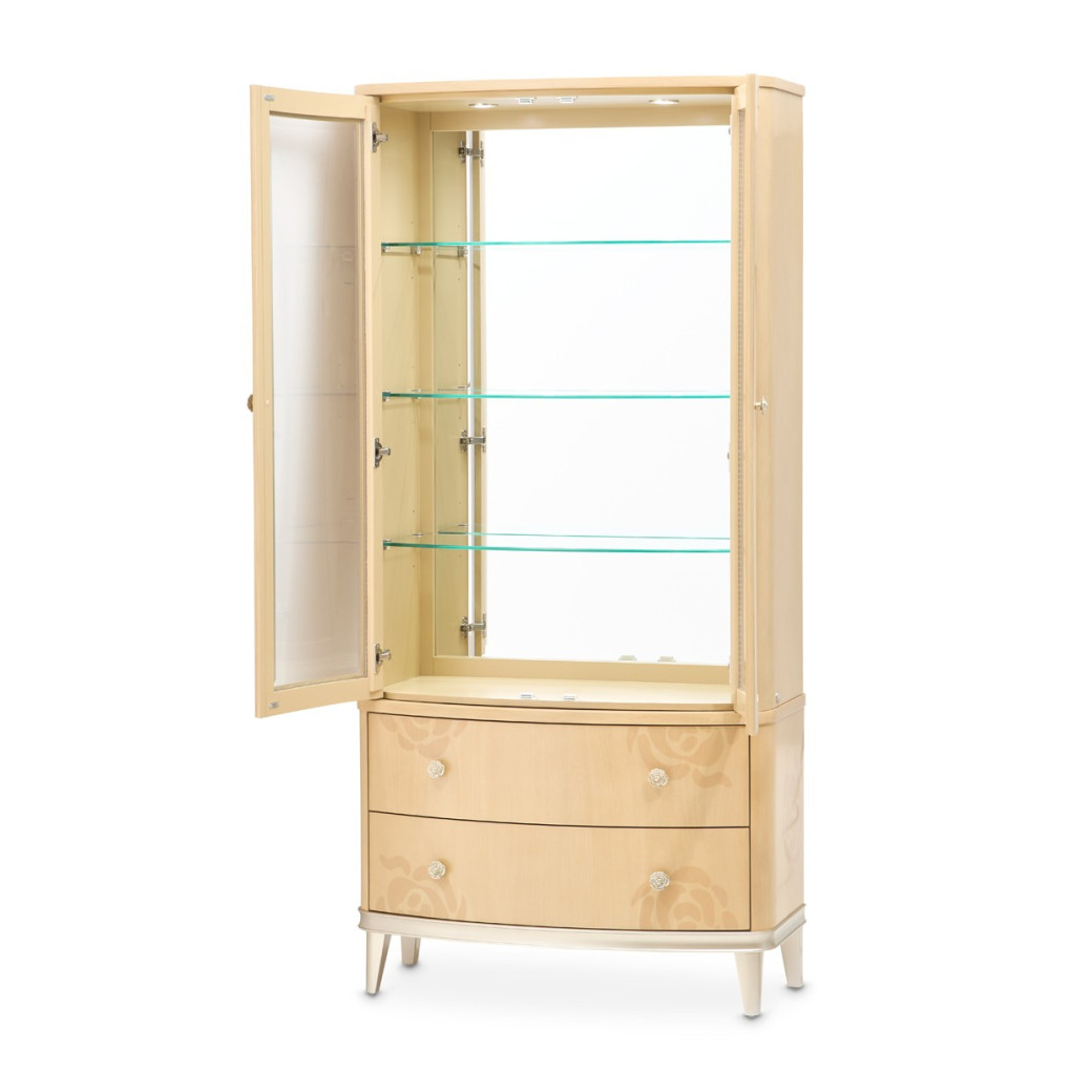 Camellia Field Display Cabinet 2pc Caramel Collection by Michael Amini  9090209-134