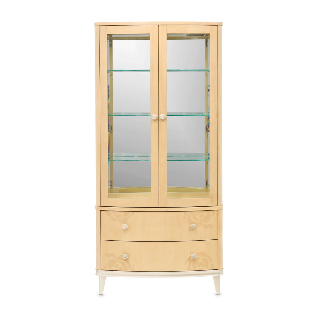 Camellia Field Display Cabinet 2pc Caramel Collection by Michael Amini  9090209-134