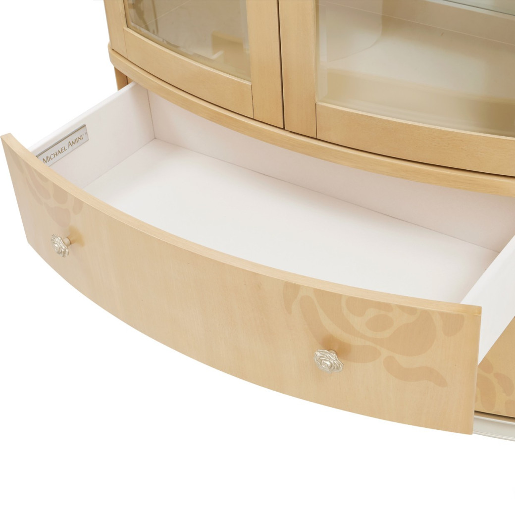 Camellia Field Display Cabinet 2pc Caramel Collection by Michael Amini  9090209-134
