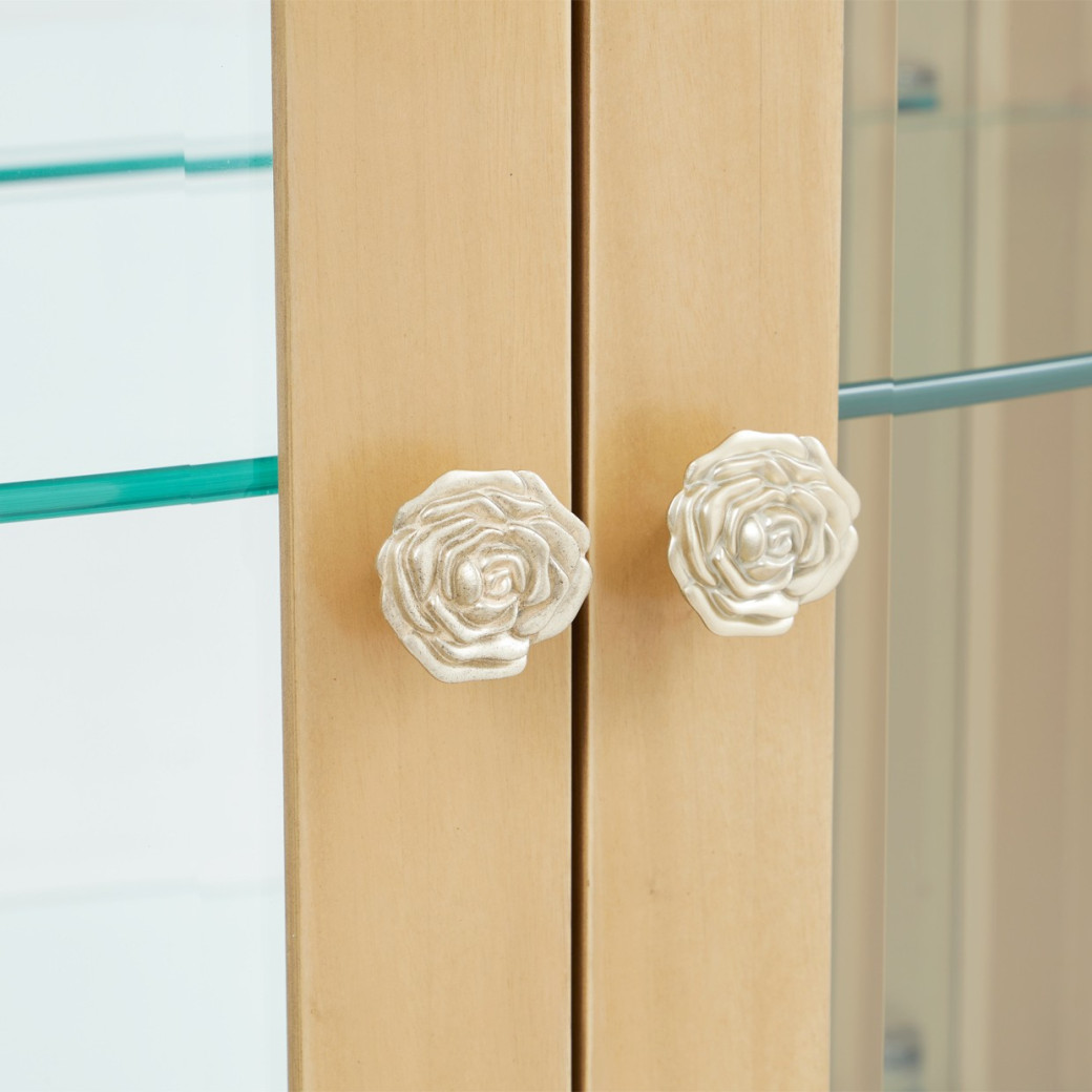 Camellia Field Display Cabinet 2pc Caramel Collection by Michael Amini  9090209-134