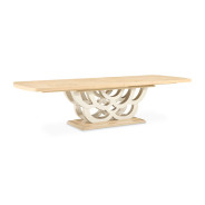 7PC Camellia Field Rect. Pedestal Dining  Set Caramel Collection By Michael Amini 9090002-134