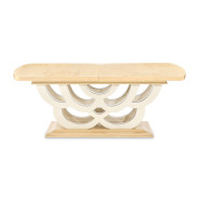 7PC Camellia Field Rect. Pedestal Dining  Set Caramel Collection By Michael Amini 9090002-134