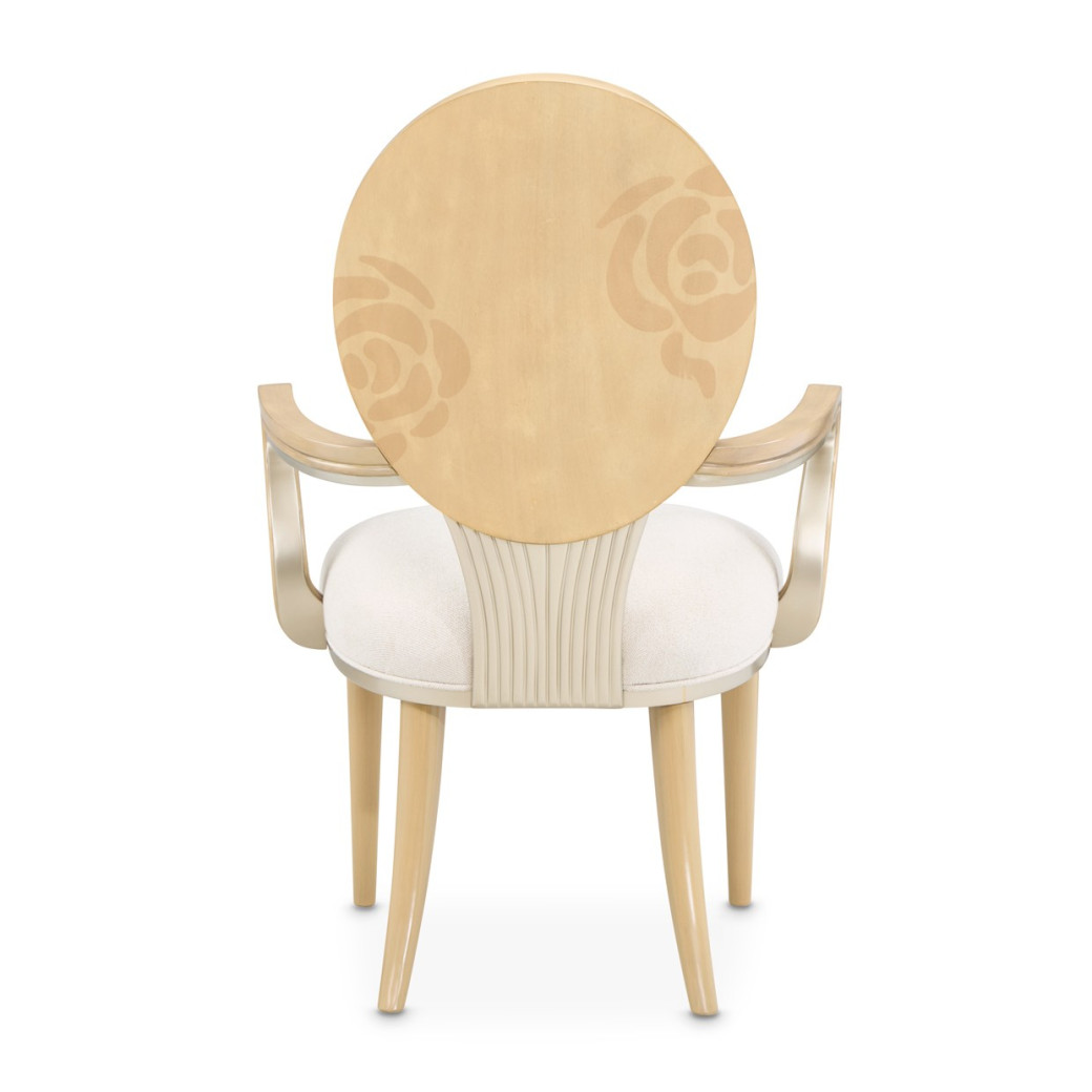 7PC Camellia Field Rect. Pedestal Dining  Set Caramel Collection By Michael Amini 9090002-134