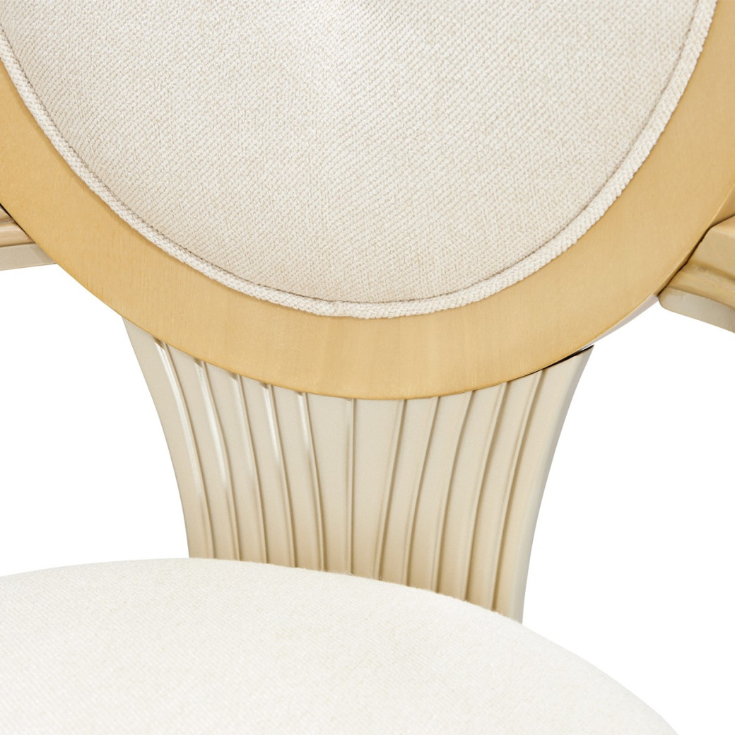 7PC Camellia Field Rect. Pedestal Dining  Set Caramel Collection By Michael Amini 9090002-134