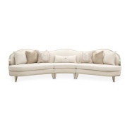 3 PC Sofa - Cornsilk/Champagne Camellia Field Caramel Collection by Michael Amini 9090-3PC-CNSLK-134