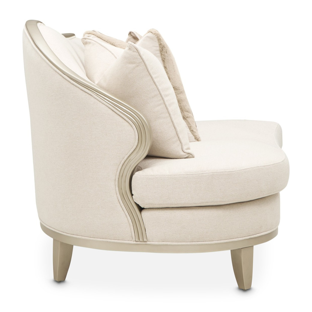 3 PC Sofa - Cornsilk/Champagne Camellia Field Caramel Collection by Michael Amini 9090-3PC-CNSLK-134