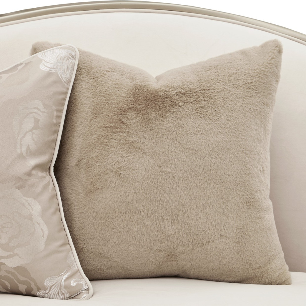 Camellia Field Asymmetrical Sofa Cornsilk Caramel Collection by Michael Amini  9090816-CNSLK-134