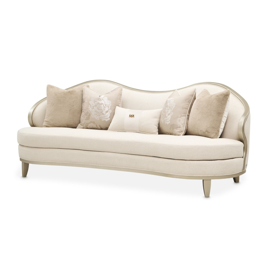Camellia Field Sofa Cornsilk Caramel Collection By Michael Amini 9090815-CNSLK-134
