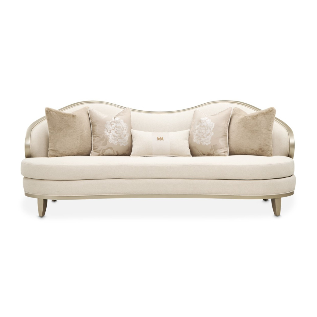 Camellia Field Sofa Cornsilk Caramel Collection By Michael Amini 9090815-CNSLK-134