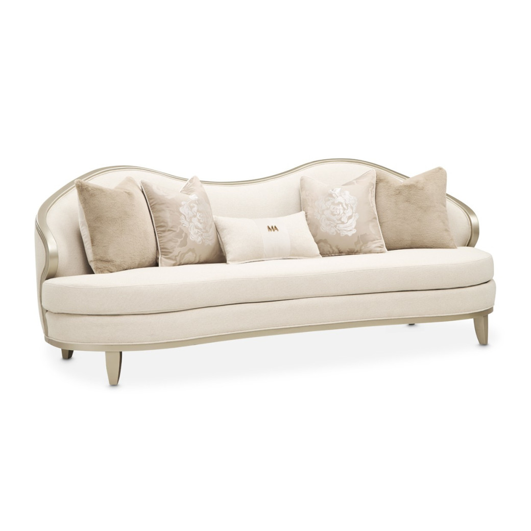 Camellia Field Sofa Cornsilk Caramel Collection By Michael Amini 9090815-CNSLK-134