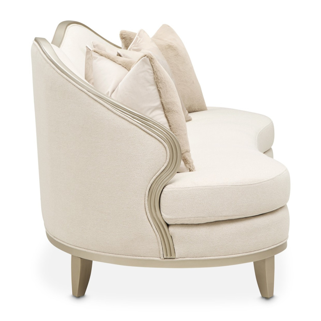 Camellia Field Sofa Cornsilk Caramel Collection By Michael Amini 9090815-CNSLK-134