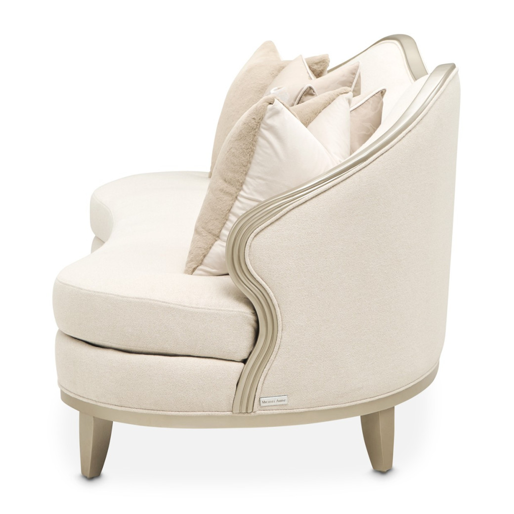 Camellia Field Sofa Cornsilk Caramel Collection By Michael Amini 9090815-CNSLK-134