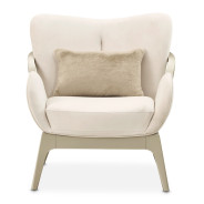 Camellia Field Accent Chair Ivory Caramel Collection by Michael Amini 9090834-IVORY-134