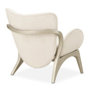 Camellia Field Accent Chair Ivory Caramel Collection by Michael Amini 9090834-IVORY-134