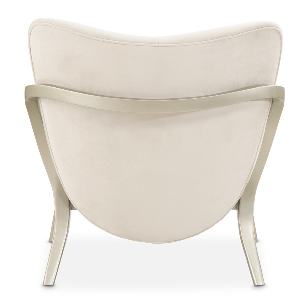 Camellia Field Accent Chair Ivory Caramel Collection by Michael Amini 9090834-IVORY-134