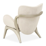 Camellia Field Accent Chair Ivory Caramel Collection by Michael Amini 9090834-IVORY-134