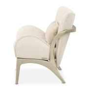 Camellia Field Accent Chair Ivory Caramel Collection by Michael Amini 9090834-IVORY-134