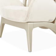 Camellia Field Accent Chair Ivory Caramel Collection by Michael Amini 9090834-IVORY-134