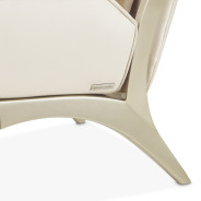 Camellia Field Accent Chair Ivory Caramel Collection by Michael Amini 9090834-IVORY-134