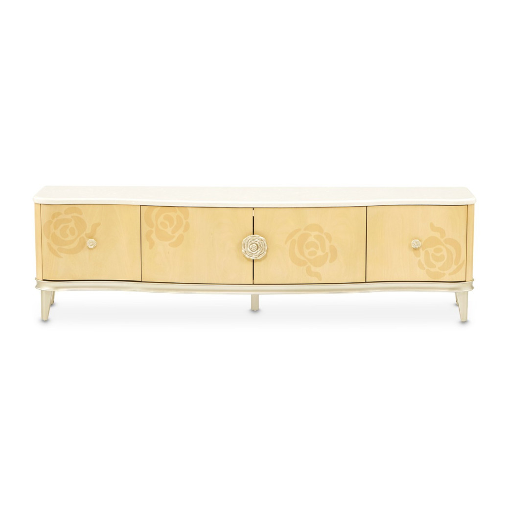 Media Cabinet Camellia Field Caramel Collection by Michael 9090081-134 Amini