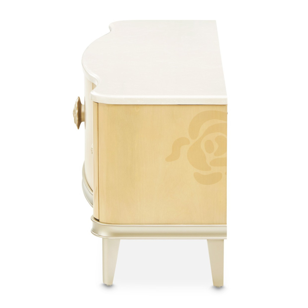 Media Cabinet Camellia Field Caramel Collection by Michael 9090081-134 Amini