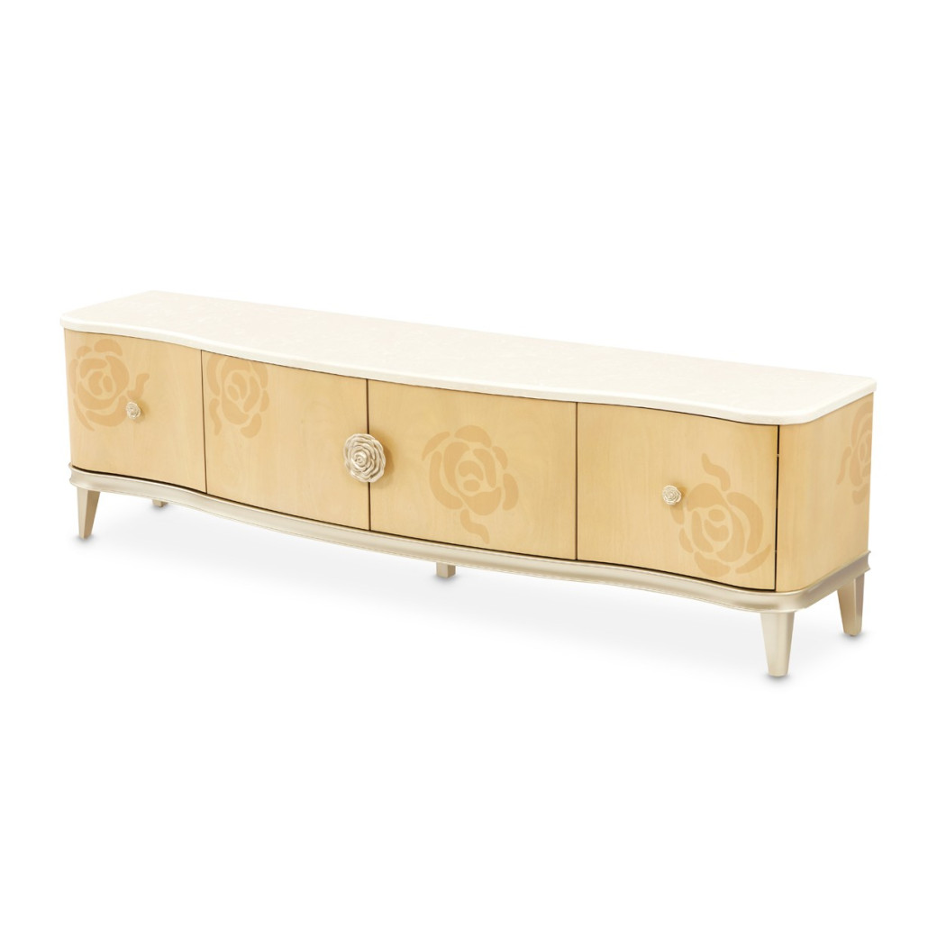 Media Cabinet Camellia Field Caramel Collection by Michael 9090081-134 Amini