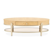 Camellia Field Oval Cocktail Table Caramel Collection By Michael Amini  9090201-134