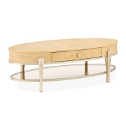 Camellia Field Oval Cocktail Table Caramel Collection By Michael Amini  9090201-134