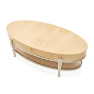 Camellia Field Oval Cocktail Table Caramel Collection By Michael Amini  9090201-134
